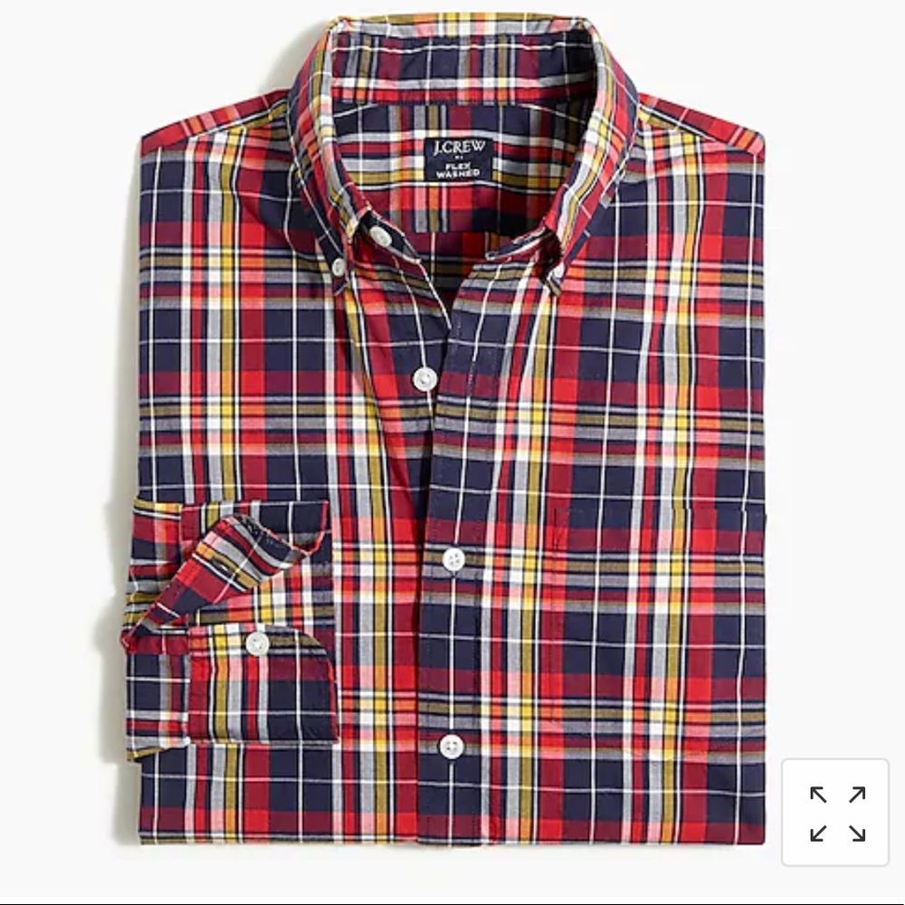 JCREW Plaid regular flex casual shirt